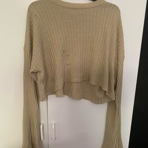Cropped plus size sweater